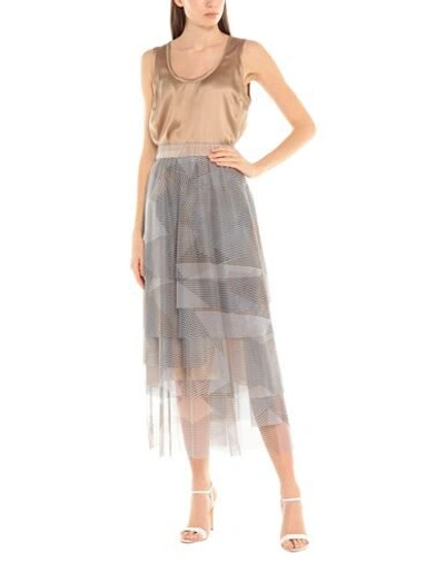 Shop Peserico Woman Maxi Skirt Pastel Blue Size 10 Polyester