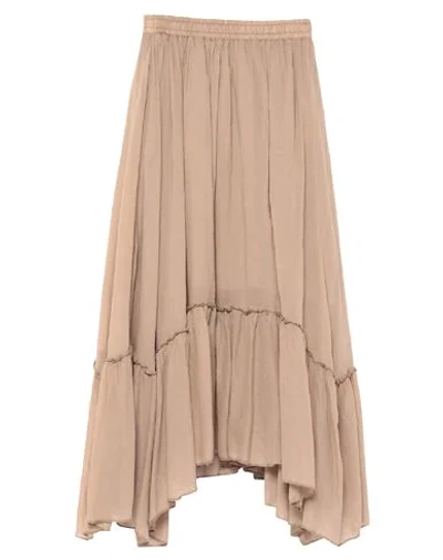 Shop Alessandra Chamonix Midi Skirts In Beige