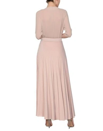 Shop Liu •jo Woman Long Skirt Blush Size 8 Viscose, Polyamide, Polyester, Elastane In Pink