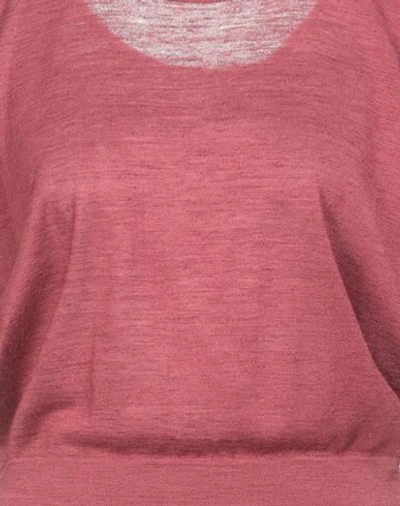 Shop Cruciani Woman Sweater Brick Red Size 8 Silk, Linen