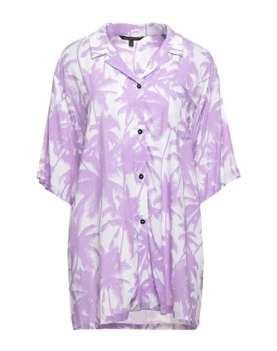 Shop Armani Exchange Woman Shirt Lilac Size Xs Viscose In Purple