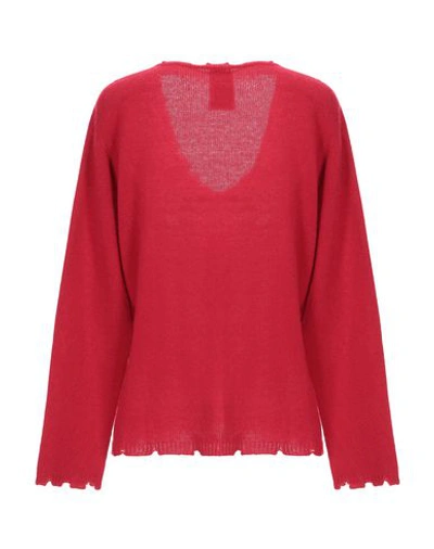 Shop P_jean Woman Sweater Red Size Xs Virgin Wool, Cashmere