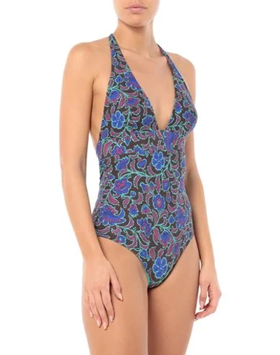 Shop Fisico Woman One-piece Swimsuit Dark Brown Size S Polyamide, Elastane