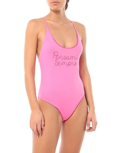 Shop Giada Benincasa One-piece Swimsuits In Fuchsia