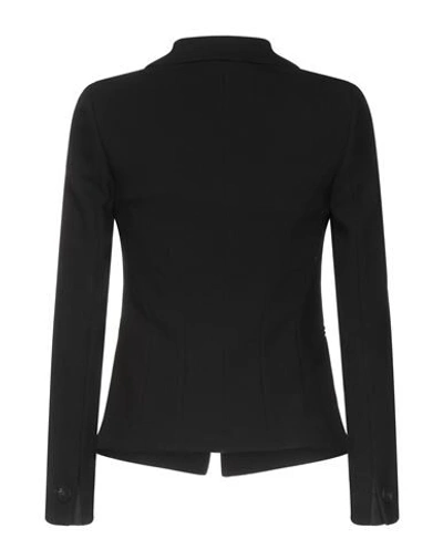 Shop Emporio Armani Woman Blazer Black Size 10 Virgin Wool, Elastane, Viscose