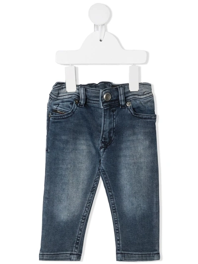 Shop Diesel Straight-leg Skinny Jeans In Blue