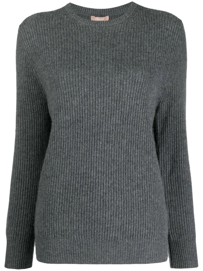 Shop 12 Storeez Ribbed-knit Jumper In Grey