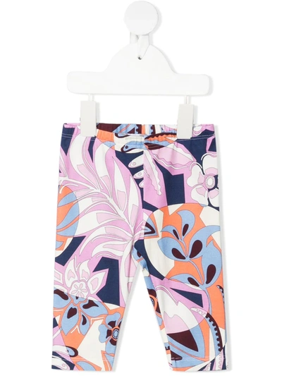ABSTRACT PRINT STRETCH-COTTON LEGGINGS