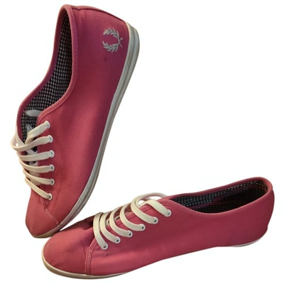 Pre-owned Fred Perry Cloth Trainers In Pink
