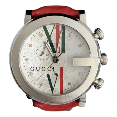Pre-owned Gucci G-chrono Watch In Red