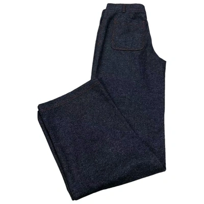 Pre-owned Loro Piana Cashmere Trousers In Blue