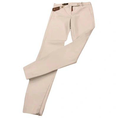 Pre-owned Loro Piana White Cotton Trousers