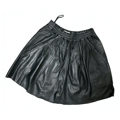 Pre-owned Zadig & Voltaire Black Leather Skirt