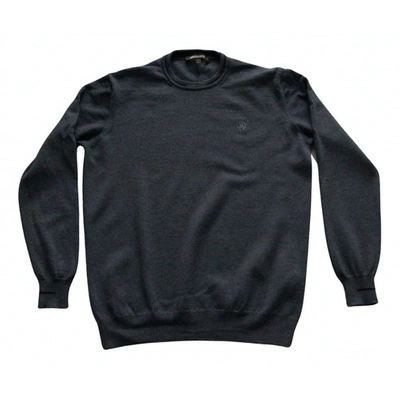 Pre-owned Roberto Cavalli Wool Sweatshirt In Grey