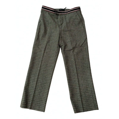 Pre-owned Pt01 Wool Trousers In Green