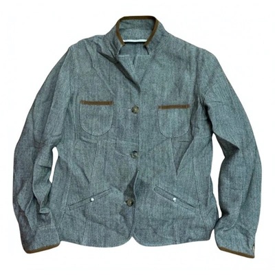 Pre-owned Brunello Cucinelli Silk Short Vest In Grey