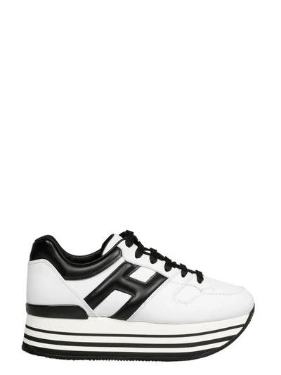 Shop Hogan H283 Maxi Plat Sneakers In White