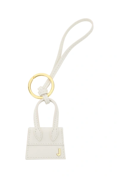 Shop Jacquemus Le Porte Cle Chiquito Keychain Charm In White (white)