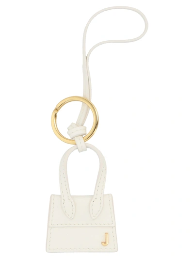 Shop Jacquemus Le Porte Cle Chiquito Keyring In White