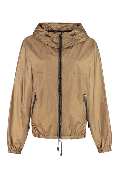 Shop Add Hooded Windbreaker In Sand