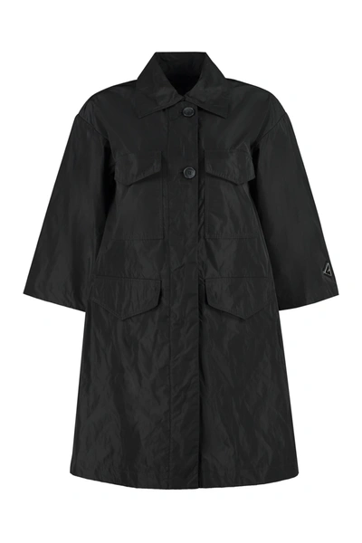 Shop Add Techno Fabric Raincoat In Black