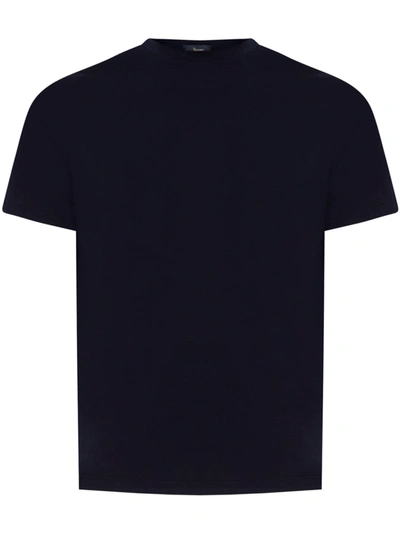 Shop Herno T-shirt In Dark Blue