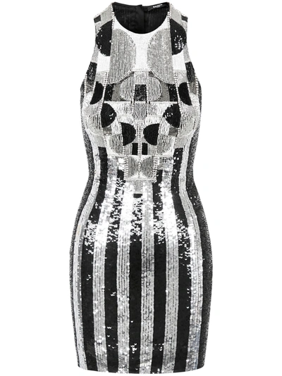 Shop Balmain Paris Dress In Silver