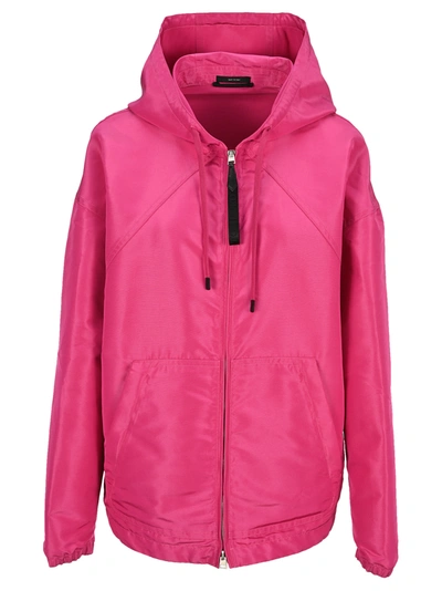 Shop Tom Ford Windbreaker Silk In Fuxia