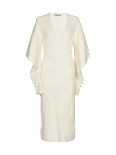 Shop Lanvin Dress In Off White