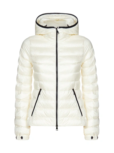 Shop Moncler Down Jacket In Bianco