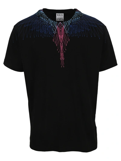 Shop Marcelo Burlon County Of Milan Wing T-shirt In Black Blu