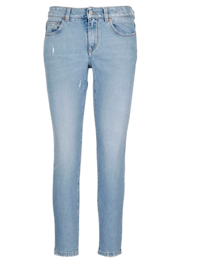 Givenchy Distressed-finish Skinny Jeans In Blue