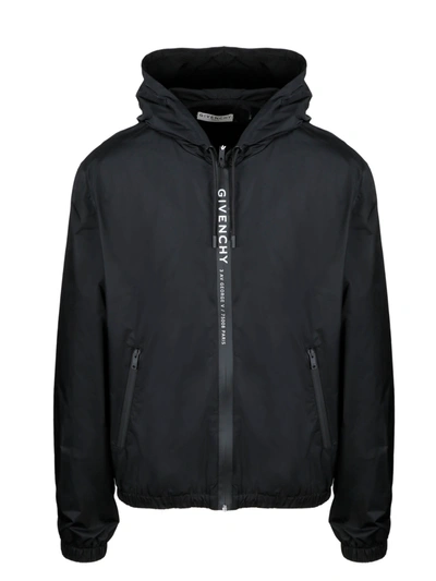 Givenchy Men's Logo Graphic Print Windbreaker In Black