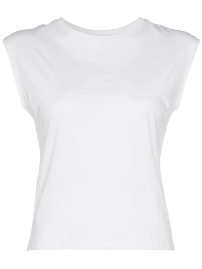 Shop Frame Jersey T-shirt With Boat Neckline In White