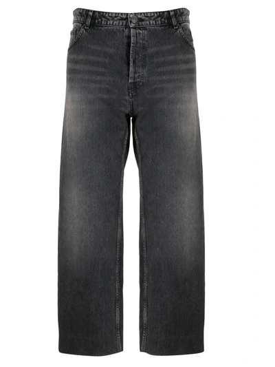 Shop Balenciaga Vintage Cropped Jeans In Black