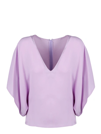 Shop Valentino Cady Couture Top In Pink & Purple