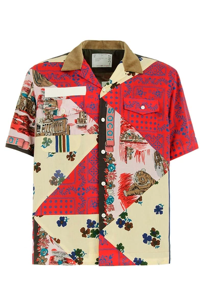 Shop Sacai Hank Willis Thomas Archive Print Mix Shirt In Multicolor