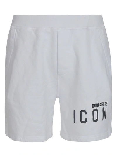 Dsquared2 Icon Print Shorts In White/black | ModeSens