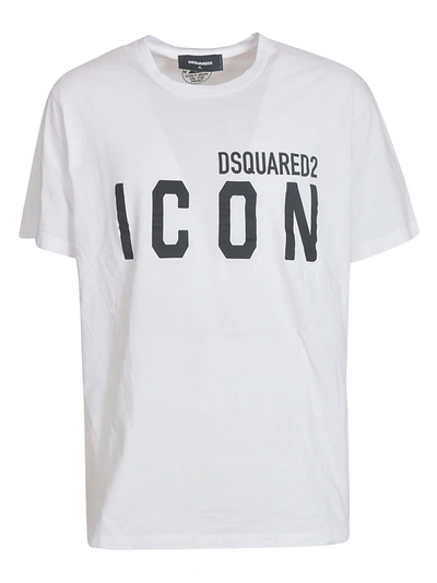 Shop Dsquared2 Icon Print T-shirt In White/black
