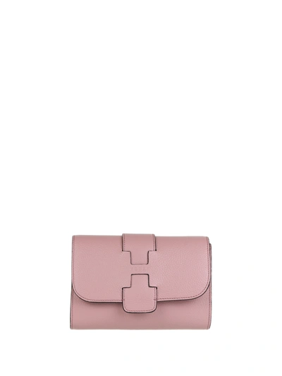Shop Hogan Small Pink Shoulder Bag In Lingerie