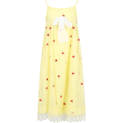 Shop Chloé Yellow Dress For Girl