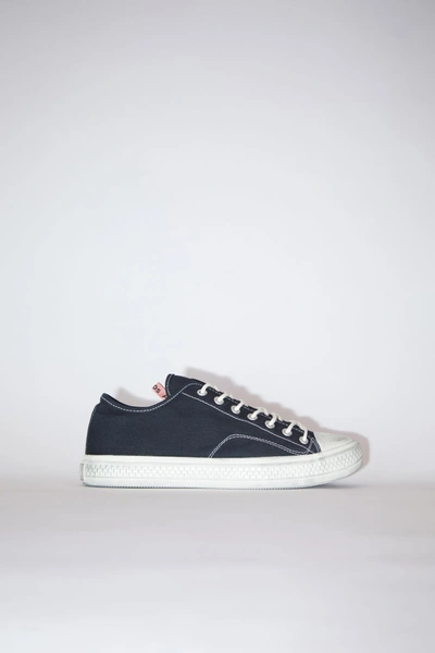 Shop Acne Studios Ballow Tumbled W Black/off White Low Top Sneakers In Black,off White