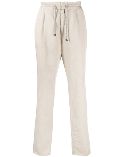 Pre-owned Brunello Cucinelli Slim Fit Track Pants In Neutrals