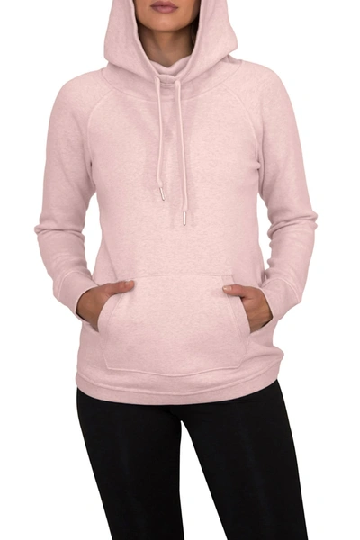 90 Degree By Reflex Butter Hoodie Sweatshirt In Htr.petal Pink