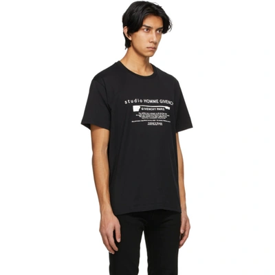 Shop Givenchy Black 'studio' T-shirt In 001 Black