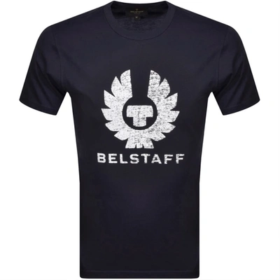 Shop Belstaff Logo T Shirt Navy