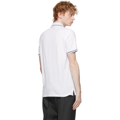 Shop Ermenegildo Zegna White Stretch Cotton Polo In N00 White