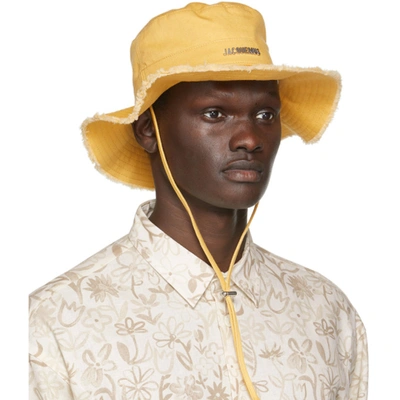 Shop Jacquemus Yellow Le Bob Artichaut Bucket Hat