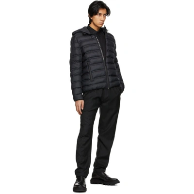 Shop Givenchy Black Band Logo Puffer Jacket In 001 Black