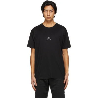 Shop Givenchy Black Embroidered Refracted T-shirt In 001 Black